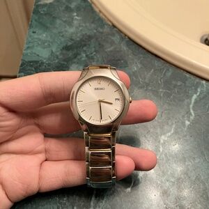 Rare Authentic Vintage Seiko Mens 80s Retro Dress Watch